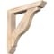 Ekena Millwork Funston Slat Smooth Bracket w/ Offset Brace, Douglas Fir, 5 1/2"W x 32"D x 32"H BKT0604X32X32FST06SDF - alternate 1